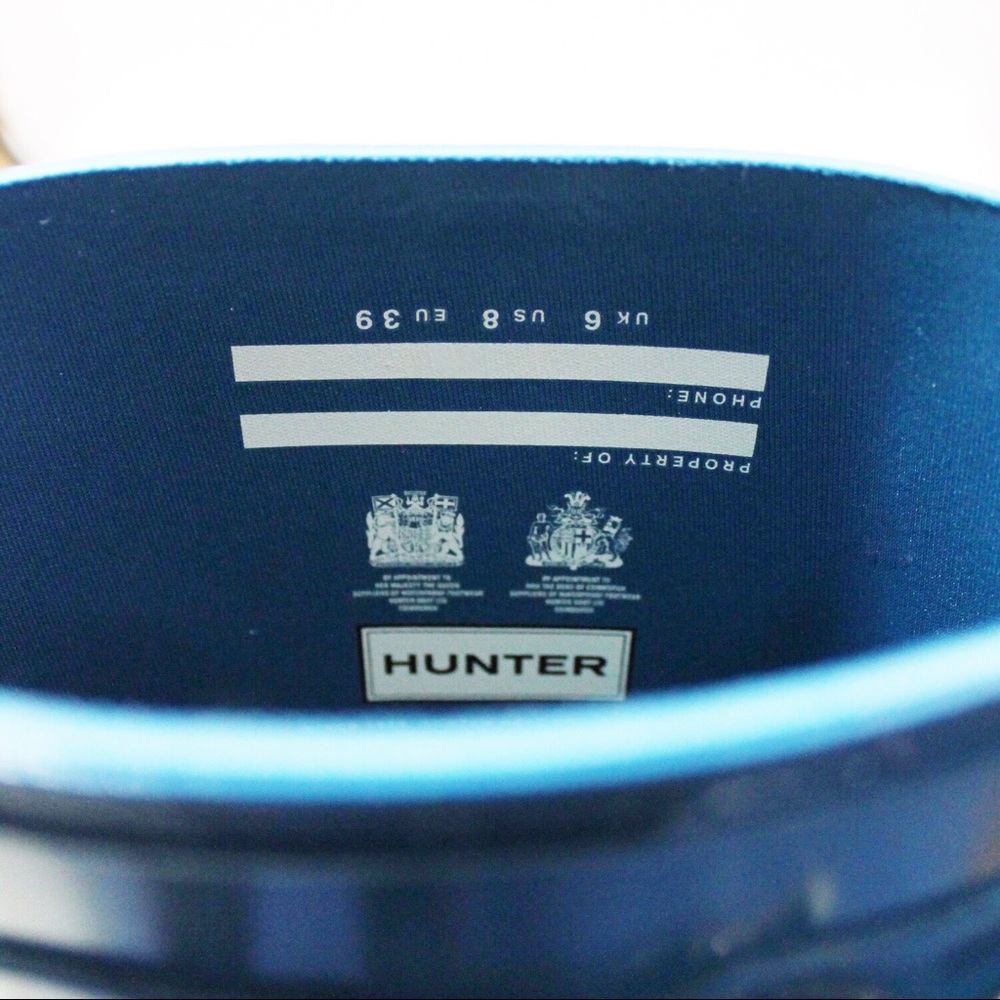 NWT Hunter Boots Tall Blue Glossy Original Boots - Picture 5 of 8